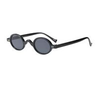 MUTYNE Pequeñas gafas de sol para mujer, redondas, negras, de verano, rosa, azul, leopardo, pequeñas y redondas, gafas de sol para hombres, vintage, Uv400, negro completo, talla única