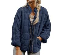 MUTYNE Women's Quilted Puffer Jackets Lightweight Zip Up Padded Coat Oversized Down Outerwear (2XL,06)