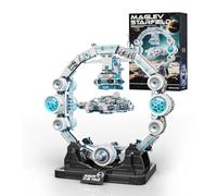muuchuu Juego de construcción de nave espacial para adultos con luz, magnético flotante estrella nave, colección de decoración de buques de guerra espacial, regalo de guerra espacial para niños y