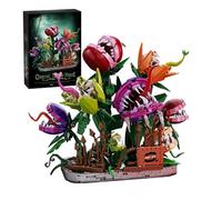muuchuu Piranha Planta Flores Jardín Kit de Construcción para Adultos Creativo Juego de Exhibición Caníbal Coleccionable Espeluznante Modelo Botánico Carnívoro Decoración, Regalo para fans del terror