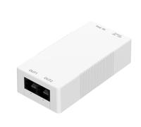 Muuoeou 2 Puertos Gigabit PoE Repetidor 1 A 2 PoE Extender con IEEE802.3af/At Protección de Iluminación PlugandPlay 48V 30W