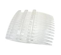 Muuoeou 20 X Clips de Pelo de PláStico de Color Transparente Peines Laterales Pin Barrettes 70X40Mm