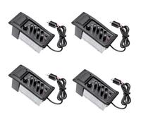 Muuoeou 4 Juegos EQ-7545R Ecualizador de Preamplificador de Guitarra Acústica de 4 Bandas EQ 7545R Amplificador de Salida de 6,5 mm