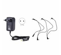 Muuoeou Adaptador de Fuente de AlimentacióN para Pedal de Guitarra,Cables de Cadena Tipo 5 VíAs con Punta Negativa de 9V CC para Pedal de Efectos de Guitarra. Enchufe de la UE