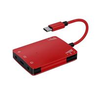 Muuoeou Adaptador de Interfaz de Audio Transmisión Rápida Estable Tamaño Compacto Conectar y Usar Tarjeta de Sonido Externa Convertidor en B