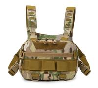 Muuoeou Bolsa de Pecho Al Aire Libre Mochila Bolsa de Plataforma Frontal Acampar Al Aire Libre Ciclismo Senderismo Caza Escalada Pesca Señuelo Fanny Pack B