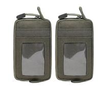 Muuoeou Bolso para Llaves Impermeable Al Aire Libre, Monedero, Juego de Viaje, Monedero, Ranura para Tarjeta, Multifuncional, Verde