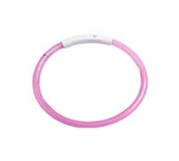 Muuoeou Collar de Perro con Luz LED, Correa con Carga USB Brillante Desmontable para Productos para Perros, Carga USB, Mascota Rosa