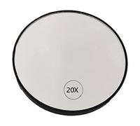 Muuoeou Espejo de Aumento Antivaho para Maquillaje con Ventosa Espejo de Tocador 20X Espejo de Aumento de Mano para Maquillaje con Manejar, Negro