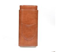 Muuoeou Estuche para Puros Humidor de Puros PortáTil de Dedos Caja de PU, MarróN