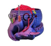 Muuoeou Fantasy Dragon Egg Cuenco de Hilo para Tejer, Cuenco de Hilo de Ganchillo para Tejer, Cuenco de Ganchillo Organizador de Almacenamiento de Hilo, Púrpura