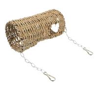 Muuoeou Hamaca de Hierba, Túnel de Juego, Cama Colgante, Casa para Mascota, Rata, Hámster, Mascota, de Pájaro, Casa, Cama, Loro, Pasto Marino, Casas de Ratán