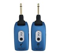 Muuoeou InaláMbrico de Guitarra de 2,4 GHz, Receptor Transmisor InaláMbrico de Audio Recargable para Bajo de Guitarra EléCtrica, Azul