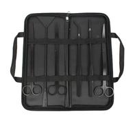 Muuoeou Juego de Herramientas para Acuario, Juego de Herramientas para Recortar Plantas Acuáticas, Kit de Limpieza de Peceras para Limpieza de Peceras y Recorte de Plantas, Negro