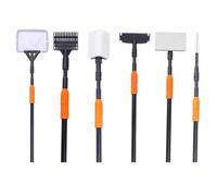 Muuoeou Kit Herramientas Limpieza para Acuario, Juego Abrazaderas para Acuario, Red para Pecera, Rastrillo Grava, Raspador Algas, Tenedor, Esponja, Cepillo, Limpiador Vidrio