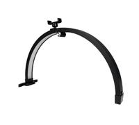 Muuoeou LáMpara de Escritorio para UñAs de Media Luna 22 Pulgadas,20 W,Control TáCtil,Luz de Belleza para Manicura Plegable de Media Luna con Clip para TeléFono, Enchufe Negro de la UE