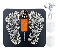 Muuoeou Masajeador de Pies EMS Estera de Masaje Plegable para Pies y Pantorrillas para Relajación Muscular Alivio del Dolor 8 Modos y 29 Intensidades,B