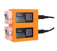 Muuoeou Para NerdMiner V2 Miner 78KH/Sx2 Pantalla Dual BTC Solo Lottery Miner Bitcoin Nerd Miner Miner con Ventilador Luminoso, D