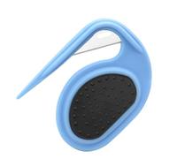 Muuoeou Peine para Mascotas, Rastrillo con Nudo Abierto para Perros, Cuchillo, Peine, Material Aseo, Removedor Pelo para Gatos y Cachorros, Suministros para el Cuidado Mascotas, Azul