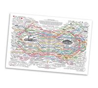 Muuoeou Póster de la Red Curativa, Gráfico de Naturales, Impresión en Lienzo, Arte de Pared, Póster Horizontal, Impresión de Carteles de Salud Mental