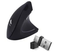 Muuoeou Ratón Ergonómico Vertical para Juegos, Recargable, Inalámbrico, Óptico, 2,4 G, para Ordenador, Portátil, de Escritorio, USB