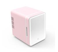 Muuoeou Refrigerador de Maquillaje de 6 Litros con Espejo de Luz LED Mini Refrigerador para Dormitorio Coche Refrigerador PequeñO para CosméTicos, Cuidado de la Piel Enchufe de la UE-B