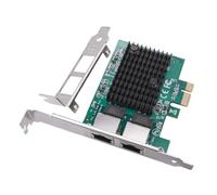 Muuoeou Tarjeta de Red PCIe de 2 Puertos, 2,5G, Adaptador Ethernet de 2,5 Gigabit, Chip RTL8125BG, Adaptador LAN Ethernet PCI-e para PC de Escritorio