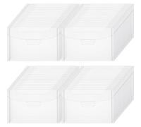 Muuookka 60 Pcs 5x7" Clear Plastic Envelopes With Slide-On Seal Closure, Resealable Storage Pockets For Photos, Cards,DIY Crafts