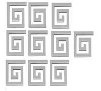 Muuookka 60 Pegatinas Decorativas de Acrílico con Formas Geométricas para Espejo, Removibles y Adhesivas, para Decorar la Sala de Estar, Color Plateado.