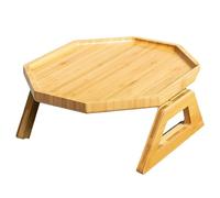 Muuookka Bandeja para Reposabrazos de Sofá, Mesa de Madera para Comer, Controlar el Control Remoto, Tomar Bebidas o Usar el Teléfono (Redonda o Cuadrada) B
