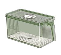 Muuookka Caja Organizadora Apilable para Refrigerador con Tapa y Asa, Ideal para Almacenar Alimentos, Pan, Verduras y Frutas.