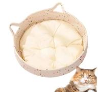Muuookka Cama para Gatos en Forma de Dona, Cama para Gatos de Interior, Cojín Cuerda de Algodón, Suministros para Mascotas para Que los Gatitos Duerman, Se Calmen y Rasquen en Casa A