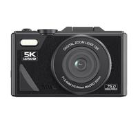 Muuookka Cámara Digital de 75 MP, Vídeo 5K, Zoom 18x, Grabadora de Vlogs Vintage, Pantalla Abatible 180°, WiFi: Ideal para Creadores de Contenido.