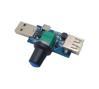 Muuookka Controlador de Ventilador USB de 4-12 V CC y 5 W con Módulo de Interruptor de Velocidad, Regulador de Velocidad del Viento y Perilla de Control de Volumen.