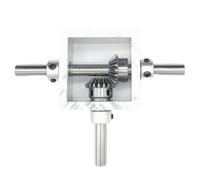 Muuookka Dual Output Shaft 90 Degree Angle Transmission Reversing Bevel Gear Speed Ratio 1:1 Mechanical Module Angle Converter