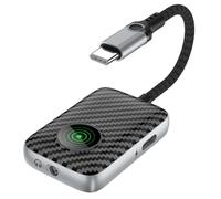 Muuookka Dual Type-C Audio Adapter 2-In-1 Headphone Jack Adapter 60W Fast Charging Mobile Sound Card Live Streaming Converter A