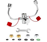 Muuookka Estación Lavaojos de Emergencia - Unidad Lavaojos con Grifo Montado para Conexión Al Solución de Lavado de Ojos para Laboratorio y Fábrica.