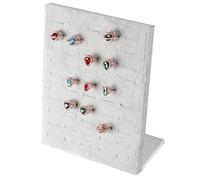 Muuookka Exhibidor para 50 Anillos. Color: Negro. Ideal para Guardar y Exhibir Anillos. Color: Gris Francés.