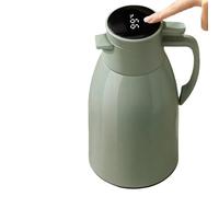 Muuookka Hervidor Térmico para el Hogar con Pantalla Digital para Café, Termo de Vidrio, Botella de Agua de Gran Capacidad, Color Azul, 1 L.