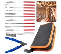 Muuookka Juego de 10 Limas de Diamante en Miniatura, Surtido de 3 X 140 mm, Limas de Aguja, Herramientas de Precisión para Joyería, Carpintería y Bricolaje.