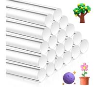 Muuookka Juego de 20 Rodillos de Plástico para Arcilla Acrílica, Rodillo de Tubo Redondo de 6,5 Pulgadas para Arcilla Polimérica y Proyectos de Bricolaje.