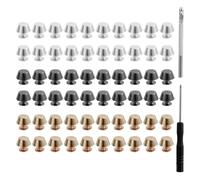 Muuookka Juego de 60 Pies de Aleación para Monederos con Destornillador y Perforadora para Proteger Bolsos.