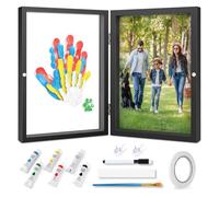 Muuookka Kit de Manualidades con de Manos, Recuerdo Familiar, de Fotos con de Manos, Regalos para Mamás Primerizas, Bebés y Padres Primerizos (Negro)