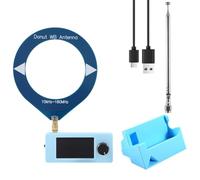 Muuookka Kit de Receptor de Radio SI4732 de 10 KHz A 180 MHz, Pantalla de 1,9 Pulgadas, Radio de Corta FM/Am/LSB/USB, Antena y Soporte. Mini Radio SI4732.