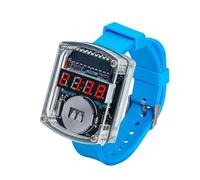 Muuookka Kit Electrónico de Reloj DIY con Pantalla LED de 0,28 Pulgadas, Tubo de Tiempo, Caja de Reloj, Correa, Proyecto de Aprendizaje de Soldadura C