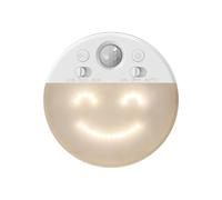 Muuookka Luz LED con Sensor de Movimiento y 4 Expresiones Faciales, Regulable, para Pasillo, Recargable, con Temporizador, 1 Unidad.