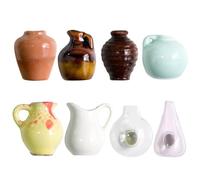 Muuookka Mini Jarrones Magnéticos, Floreros de Cerámica 3D para Nevera, Bonitos Jarrones Pequeños para Decorar la Cocina, la Oficina o el Refrigerador.