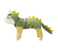 Muuookka Pet Summer All Inclusive Large Dog Dinosaur Raincoat Waterproof Clothes with Tail Stereo For Golden Retriever Four Legged A