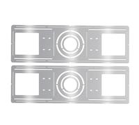 Muuookka Placas de Montaje de Construcción Compatibles con Luces LED de 3/4/6 Pulgadas, Placa de Luz LED Empotrada Galvanizada, Kit de Carcasa de Iluminación LED Multiusos, Iluminación LED Plateada