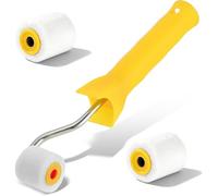 Muuookka Rodillo de Pintura Extra Pequeño de Lana de 1 Pulgada + 2 Rodillos, Pinceles Pequeños para Retocar Bordes.